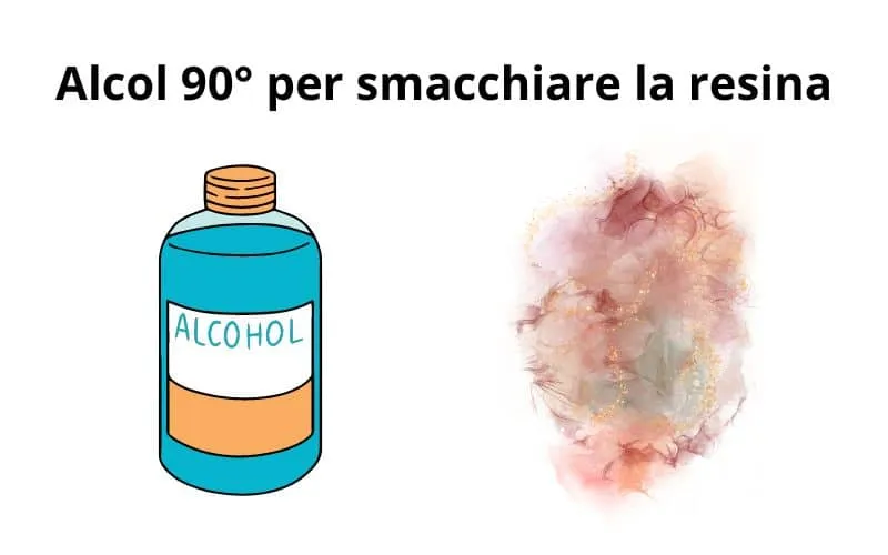 Alcol 90° per smacchiare la resina