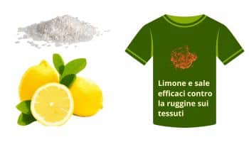 Limone e sale efficaci contro la ruggine sui tessuti
